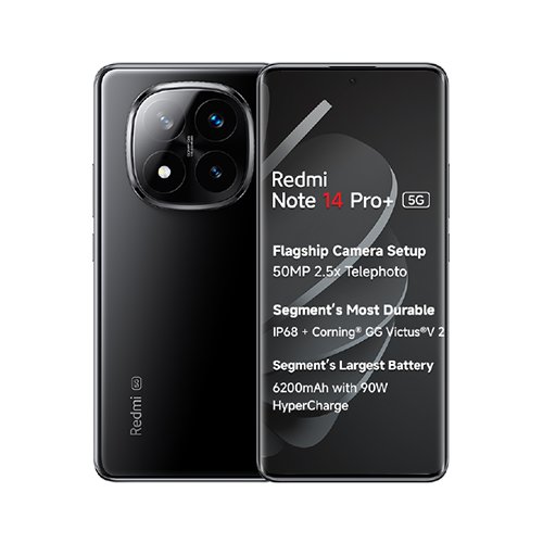 Xiaomi Redmi Note 14 Pro Plus 5G Dual Sim 8GB/128GB Midnight Black – Global Version