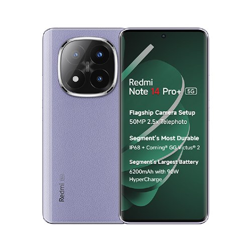 Xiaomi Redmi Note 14 Pro Plus 5G Dual Sim 8GB/128GB Lavender Purple – Global Version